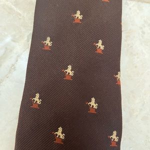 ⭐️3/$22⭐️ Picard Norton crested Clubs by Blanford vintage brown tie with…